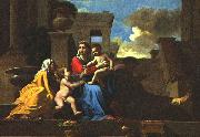 POUSSIN, Nicolas Holy Family on the Steps af oil on canvas